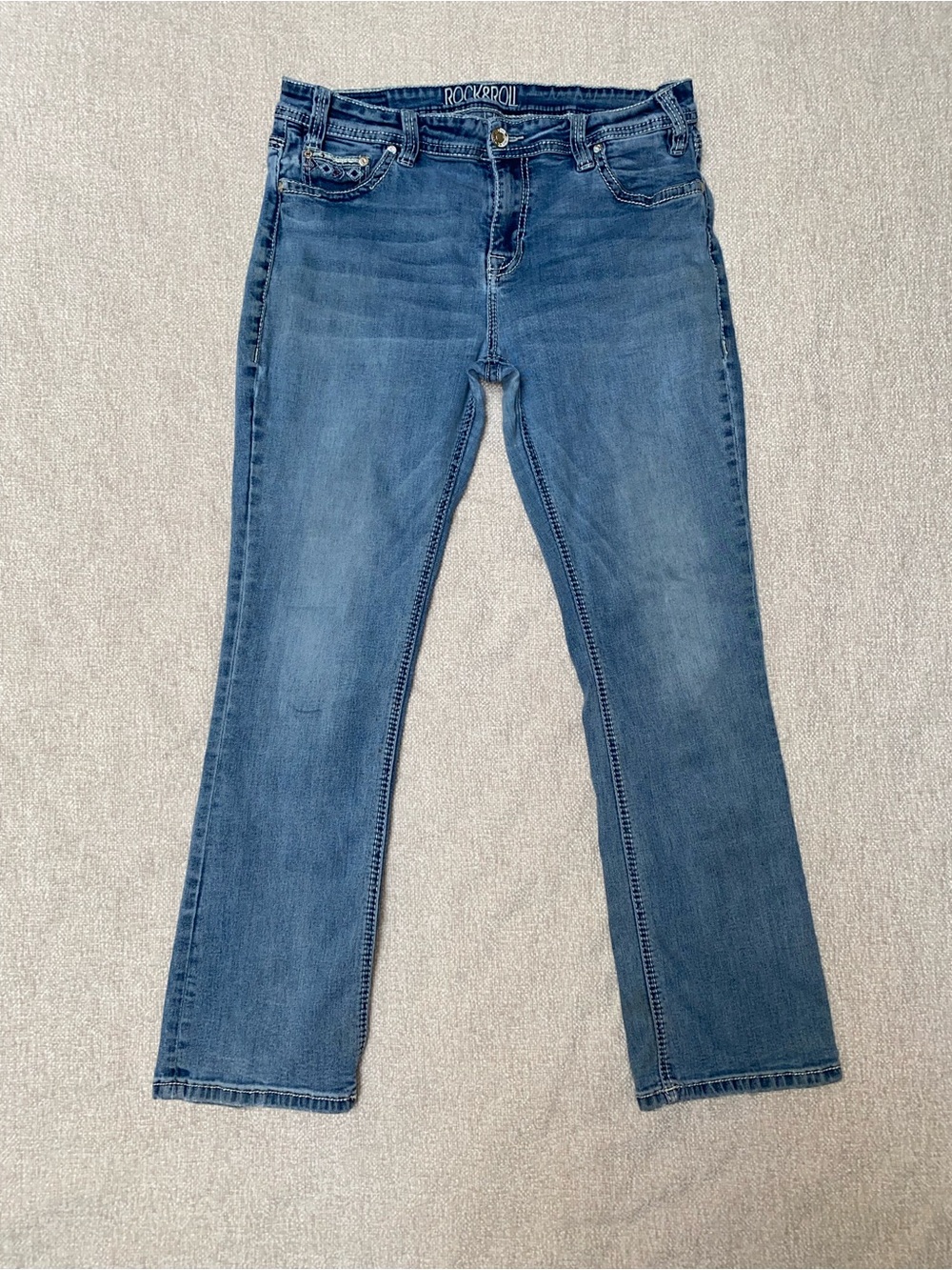 Rock & Roll Cowgirl Boyfriend Jeans 30x30 Relaxed Denim